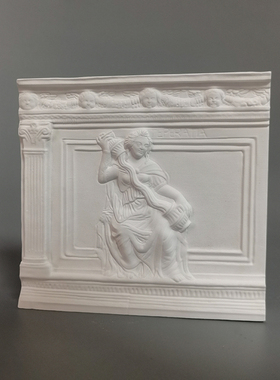 《节制》石膏浮雕装饰画桌面装饰扩香北欧风艺术橱窗陈列拍照道