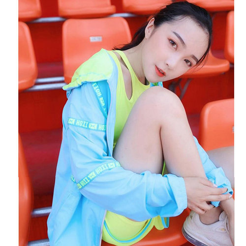2021新款台湾hoii后益标语连帽外套防晒衣服明星郭碧婷同款宽松 - 图2