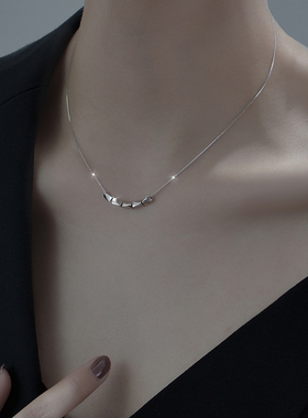 925纯银项链新款潮米粒转运ins