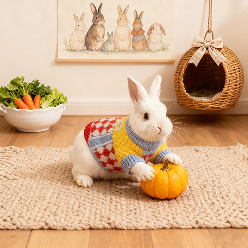 宠物兔子服饰衣服 冬季保暖中小型狗狗猫咪衣服保暖毛衣兔兔用品,淘宝优惠券,粉丝福利购,淘宝优惠卷