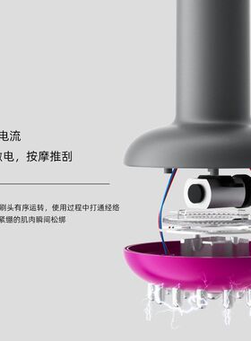 电动经络刷微电流按摩刷刮痧按摩仪养生理疗神器震动热敷刮痧仪