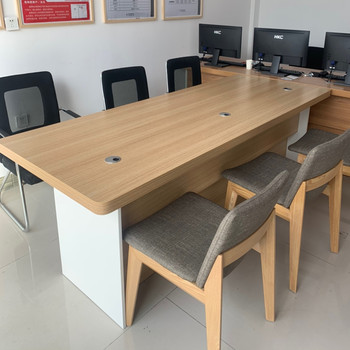 Deyou front desk ອົງການອະສັງຫາລິມະສັບ desk ຕາຕະລາງຄອມພິວເຕີແລະເກົ້າອີ້ bar ຊທີ່ແທ້ຈິງຮ້ານ shell chain ບ້ານເຮືອນ