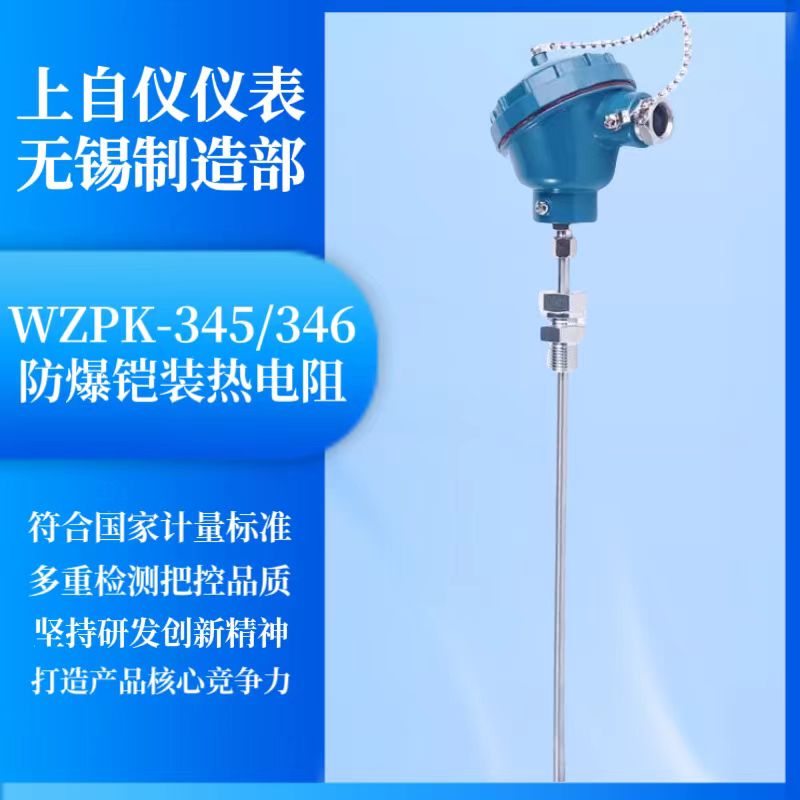 WZPK2-338S双支PT100温度传感器-200-500℃ 插深150mm卡套M16*1.5