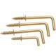 Copper-plated seven-character self-tapping screw right angle hook