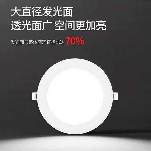 led筒灯4寸12公分孔灯8寸简灯天花灯6寸嵌入式射灯同灯吊顶洞灯 - 图1