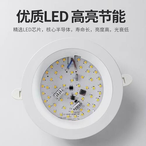 led筒灯4寸12公分孔灯8寸简灯天花灯6寸嵌入式射灯同灯吊顶洞灯 - 图2
