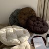 Linen round futon cushion thickened pillow tatami
