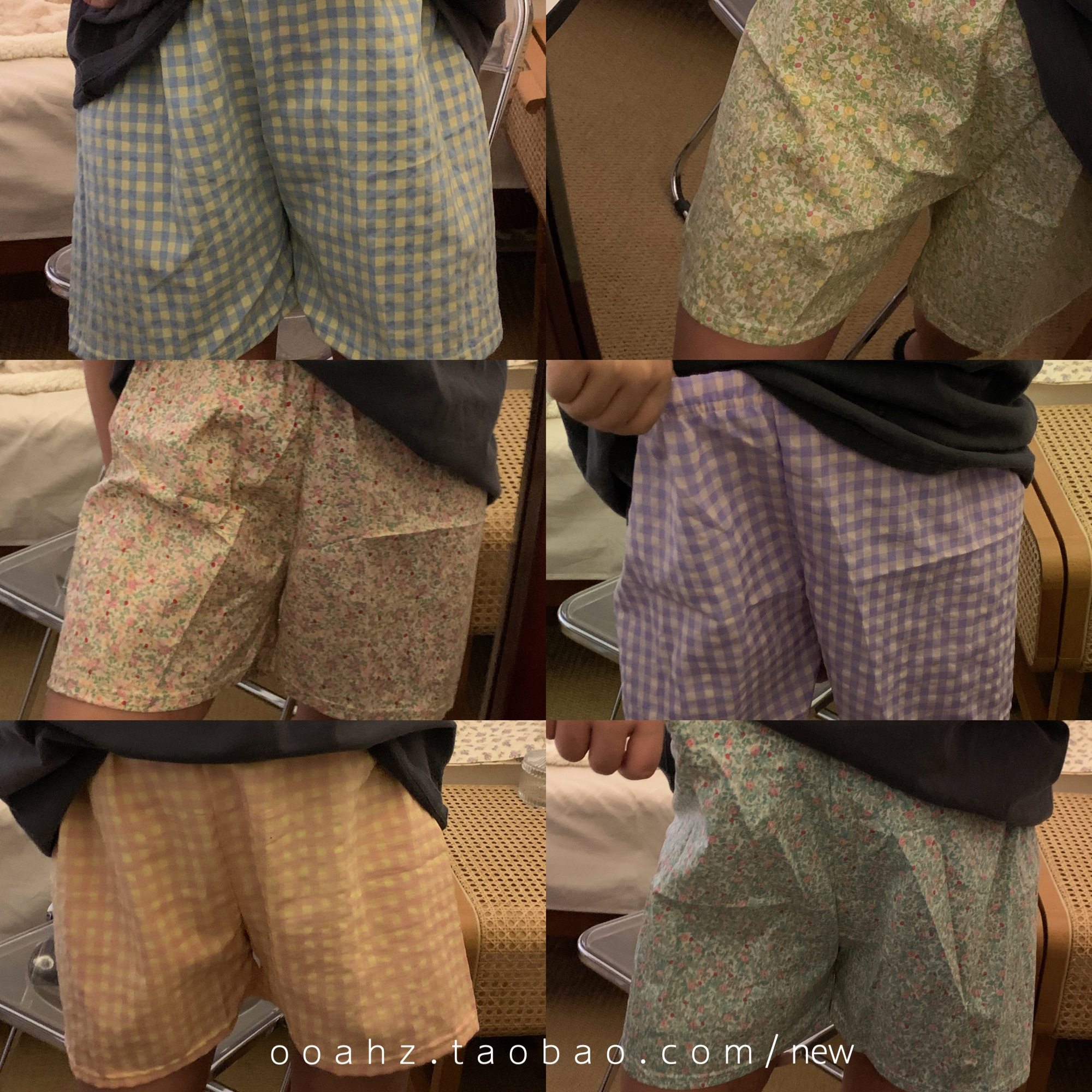 盛夏光年·女生大裤衩 纱布棉ins风家居短裤纯棉格子碎花大码睡裤,淘宝优惠券,粉丝福利购,淘宝优惠卷