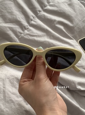 柚C美式~猫眼小脸太阳镜 欧美甜酷辣妹墨镜凹造型ins网红嘻哈眼镜