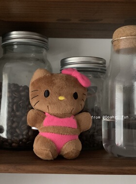 kitty周边~包包挂件毛绒公仔玩偶可爱钥匙扣闺蜜书包挂单肩包挂饰