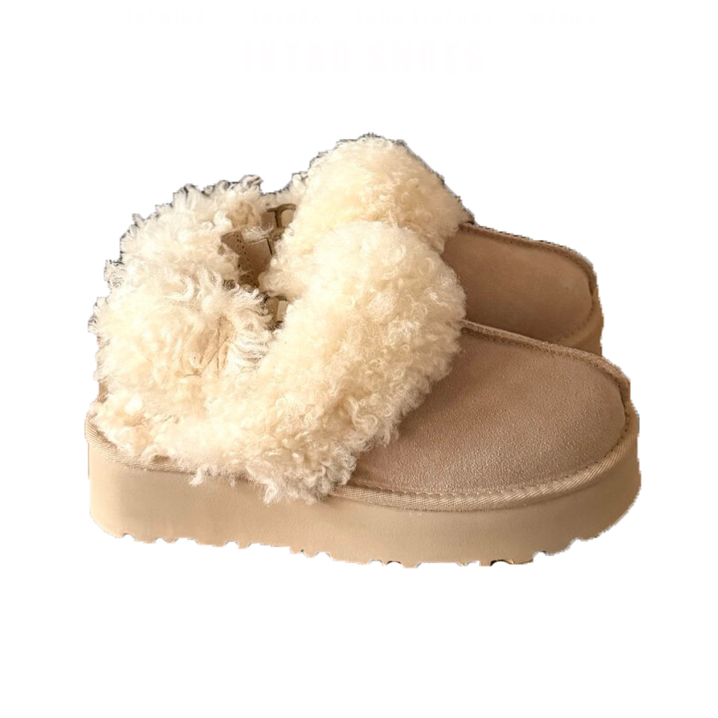 羊羔卷厚底毛毛鞋女冬季外穿2025新款保暖棉鞋加绒两穿包头半拖鞋,淘宝优惠券,粉丝福利购,淘宝优惠卷