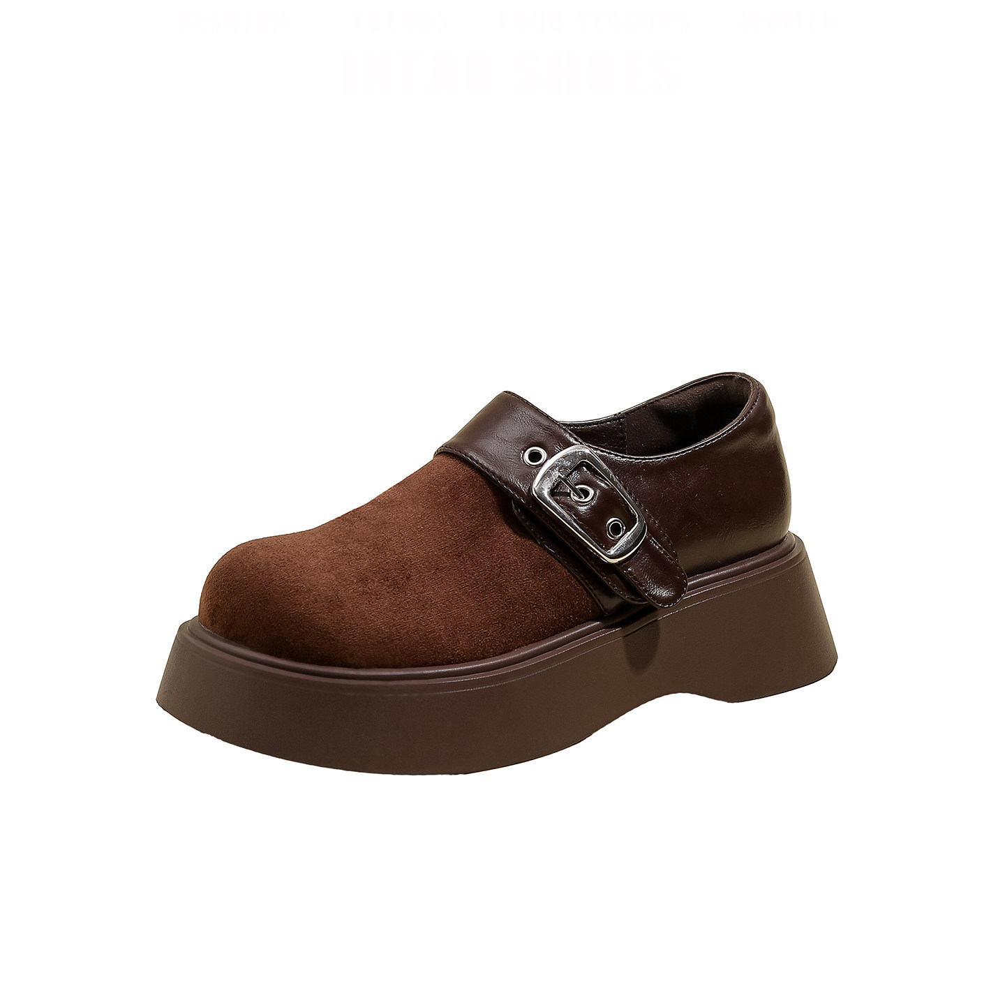 增高5CM复古厚底玛丽珍小皮鞋女2026春季新款一脚蹬法式深口单鞋,淘宝优惠券,粉丝福利购,淘宝优惠卷