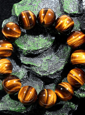 天然黄虎眼石手串男士女款手链