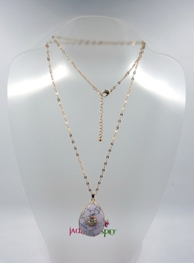 欧美天然石八芒星新款潮INS项链