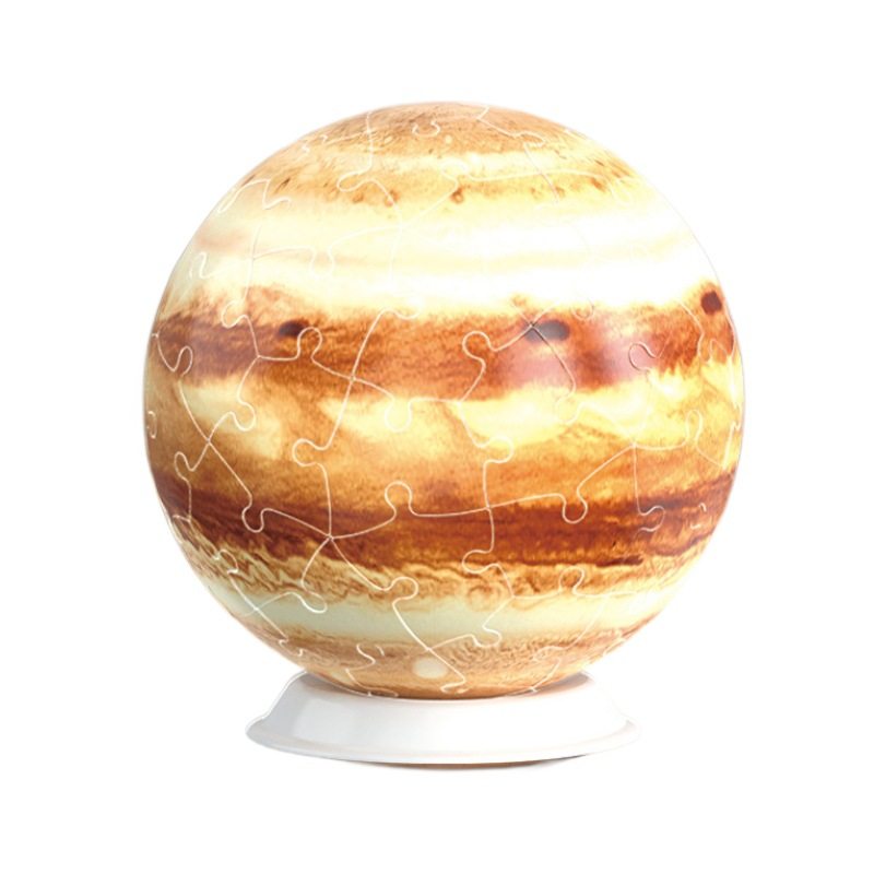 60片拼图立体球创意3D立体球形拼图积木地球足球篮球摆件益智玩具,淘宝优惠券,粉丝福利购,淘宝优惠卷