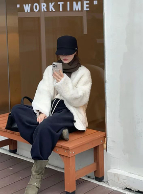 羊毛马术帽日韩女秋冬