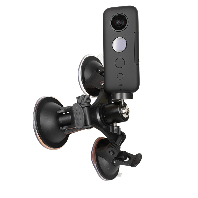 适用insta360onex3/Rs汽车吸盘全景运动相机玻璃固定强力吸盘支架-图1