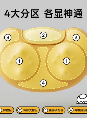暴富元宝颈椎按摩枕送礼物跨境热敷腰靠枕腰部按摩仪按摩肩颈神器