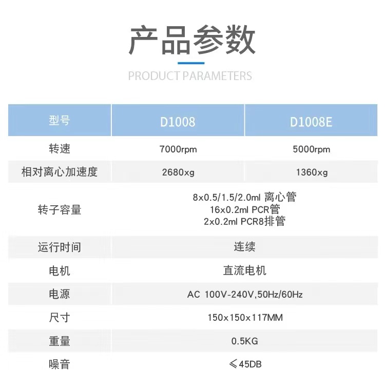 赛洛捷克掌上离心机迷你离心机D1008E 5000转/D1008 7000转 - 图1