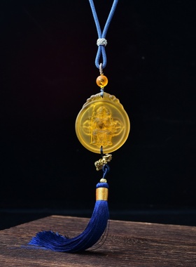 淘运灵阁文哲护岁挂饰车挂2026马年吊坠琉璃车载后视镜挂件礼物