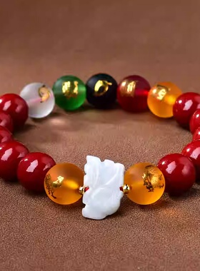 属龙人吉祥佩戴淘运灵阁五岳四神喜合吉宏手链男女2026马年生肖龙