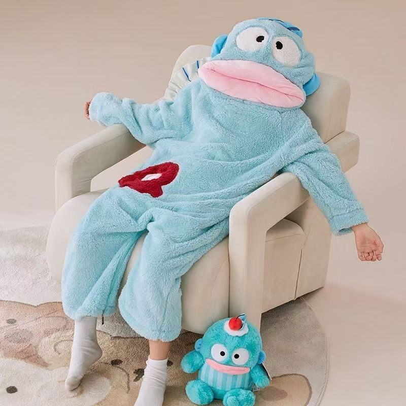 汉顿丑鱼连体睡衣情侣男女加厚抽象搞怪爆款睡袍呆萌鱼时尚家居服,淘宝优惠券,粉丝福利购,淘宝优惠卷