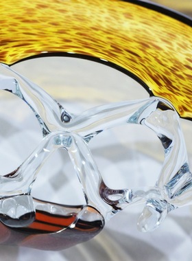 棕色玻璃摆件ins风花瓶现代简约花器工艺品家居餐桌装饰品盖碗