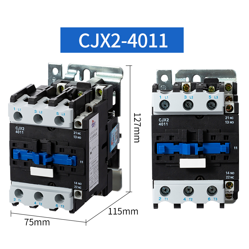 高继交流接触器CJX2 4011电压 AC380V AC220V 导轨,银触点 - 图0