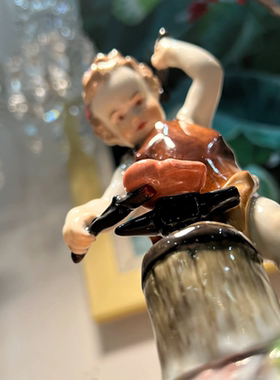 德国梅森Meissen丘比特瓷偶L系列古董天使陶瓷人偶