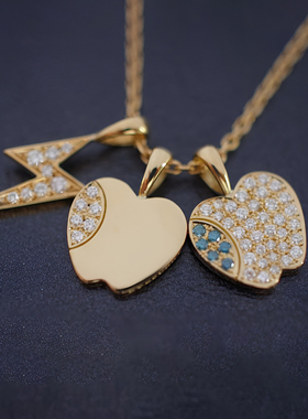 EYEFUNNY苹果镶钻吊坠