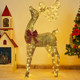 Christmas decoration luminous iron elk set ornaments
