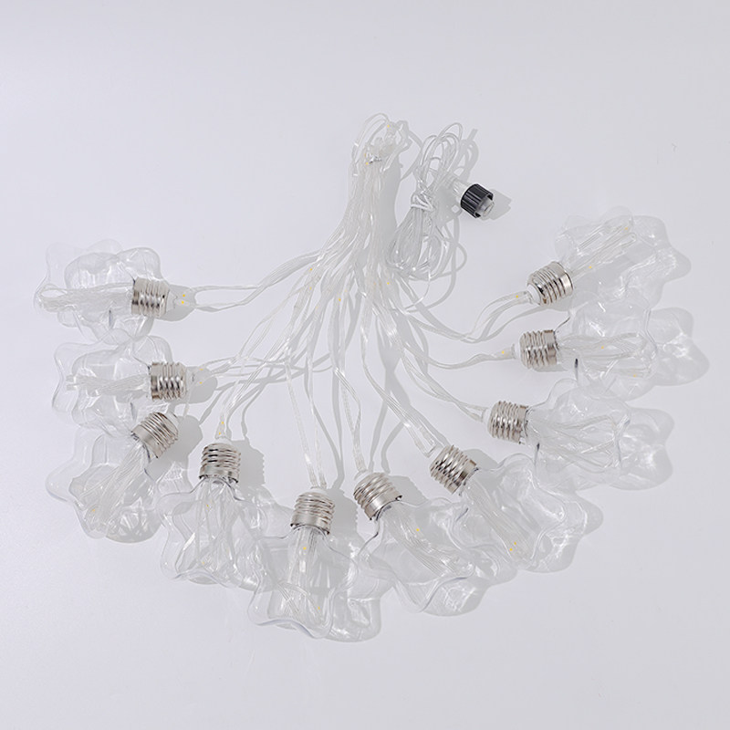 Solar leather cord lights, colorful lights, flashing lights, outdoor low-voltage waterproof courtyard camping decoration arrangement star atmosphere lights