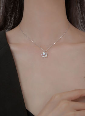 YYEU925银项链女星月小众