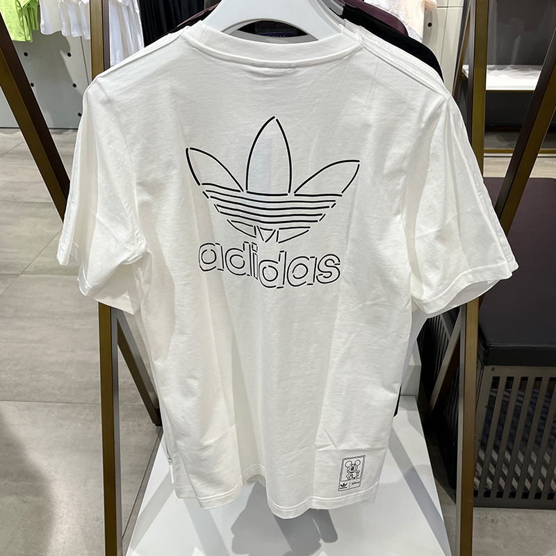 Adidas/阿迪达斯三叶草男夏季新款透气运动半袖T恤HD0827 HF4932 - 图1