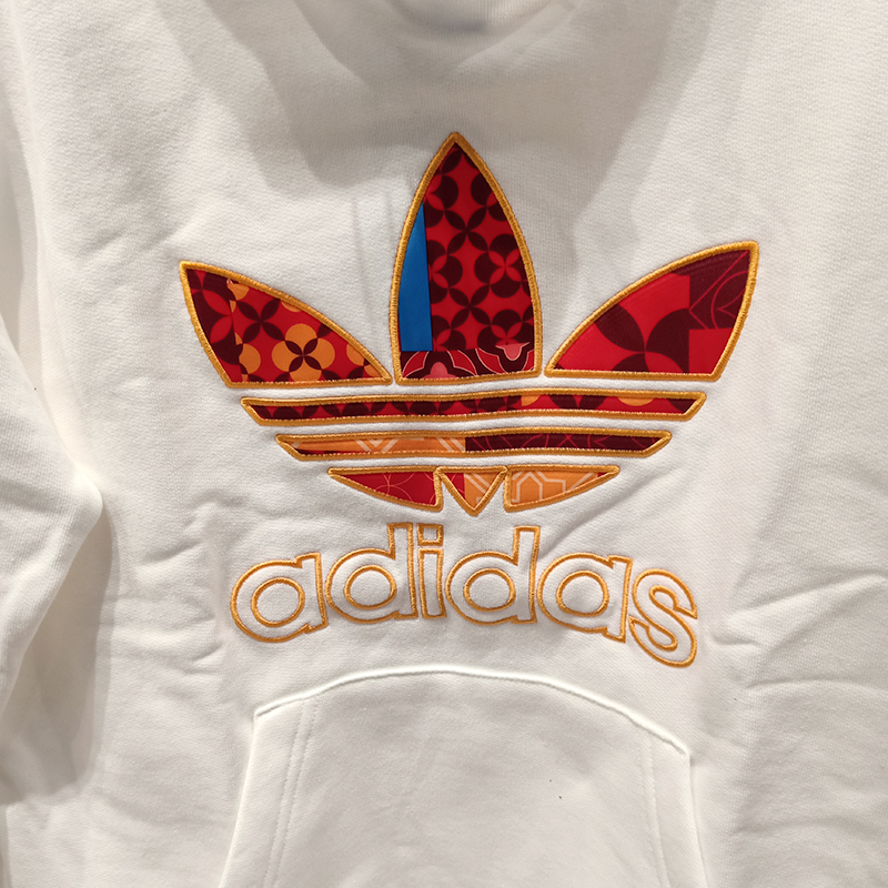 正品Adidas/阿迪达斯三叶草百搭冬季男子运动保暖连帽卫衣 HD0314-图1