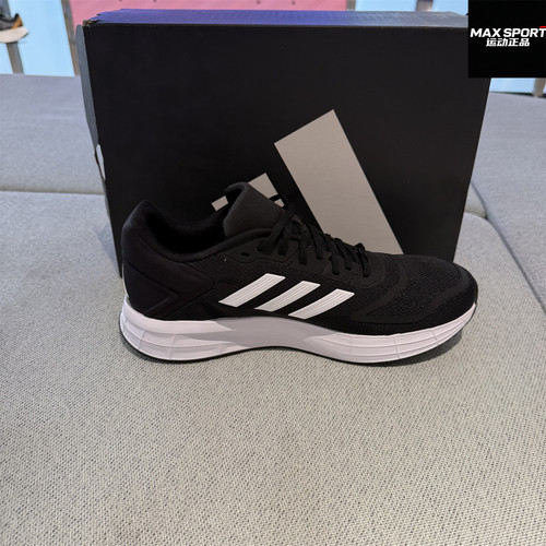 Adidas阿迪达斯男子跑步鞋DURAMO10黑色春秋透气运动休闲鞋KJ4020 - 图1