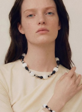 MOLISM设计师款玛瑙旋转球项链