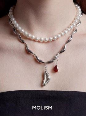 明星同款可拆卸双层珍珠项链