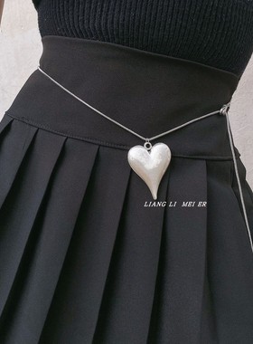 金属蛇骨链女大爱心锁骨链