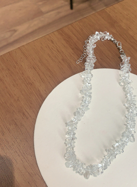 石头异形不规则水晶串珠项链