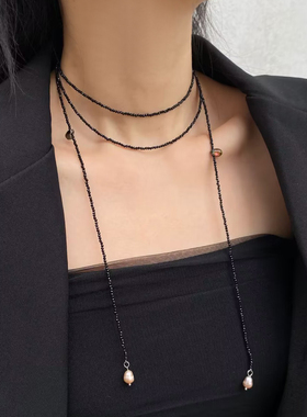 珍珠串珠女多戴法项链毛衣链