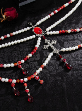 复古哥特风法式多层衣饰胸链腰链