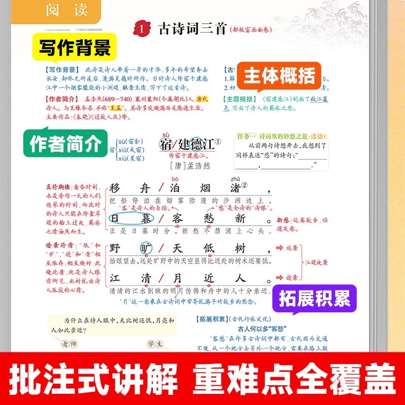 口算练字帖状元笔记一二三年级四五六年级上册下册语文数学人教版状元大课堂同步教材全解解读学霸笔记下课前预习复习批注式教学