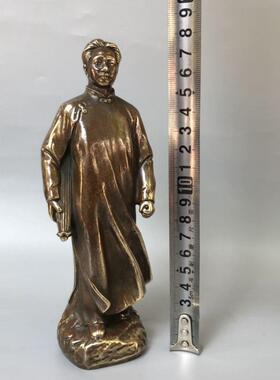 仿古铜器毛主席去安源摆件青年毛主席铜像摆饰毛泽东全身像摆设品