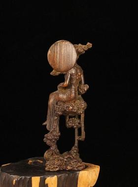 黄铜合金嫦娥奔月摆件嫦娥雕像