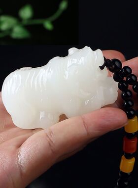 和田玉手把件 男女款年手玩件玉石小摆件