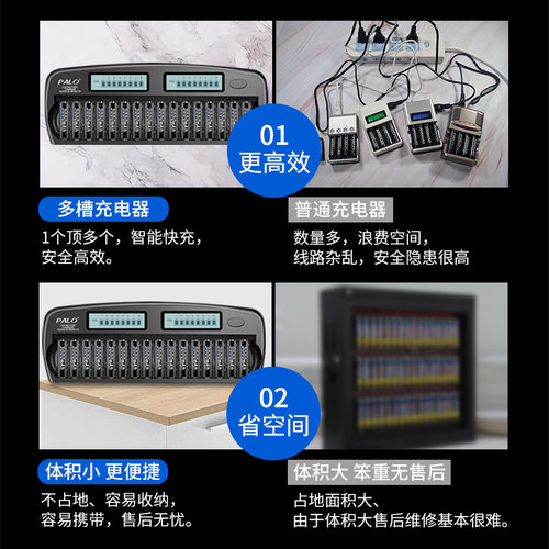 星威5号充电电池充电器16槽智能套装KTV话筒麦克风专用五号大容量 - 图2