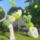 Picnic tent decoration spring outing balloon chain