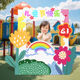 Children's Day decoration atmosphere activity scene layout kindergarten classroom photo 61 check-in props wall kt board