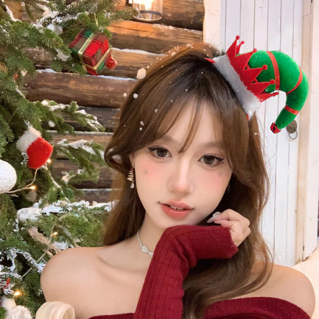 Christmas headdress female luminous antler headband Christmas headband gift decoration kindergarten dress hair accessories hairpin